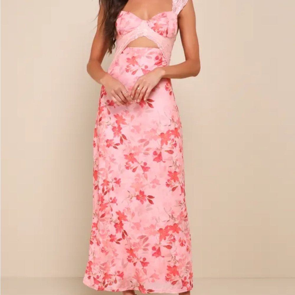 Floral Pink Maxi Dress
